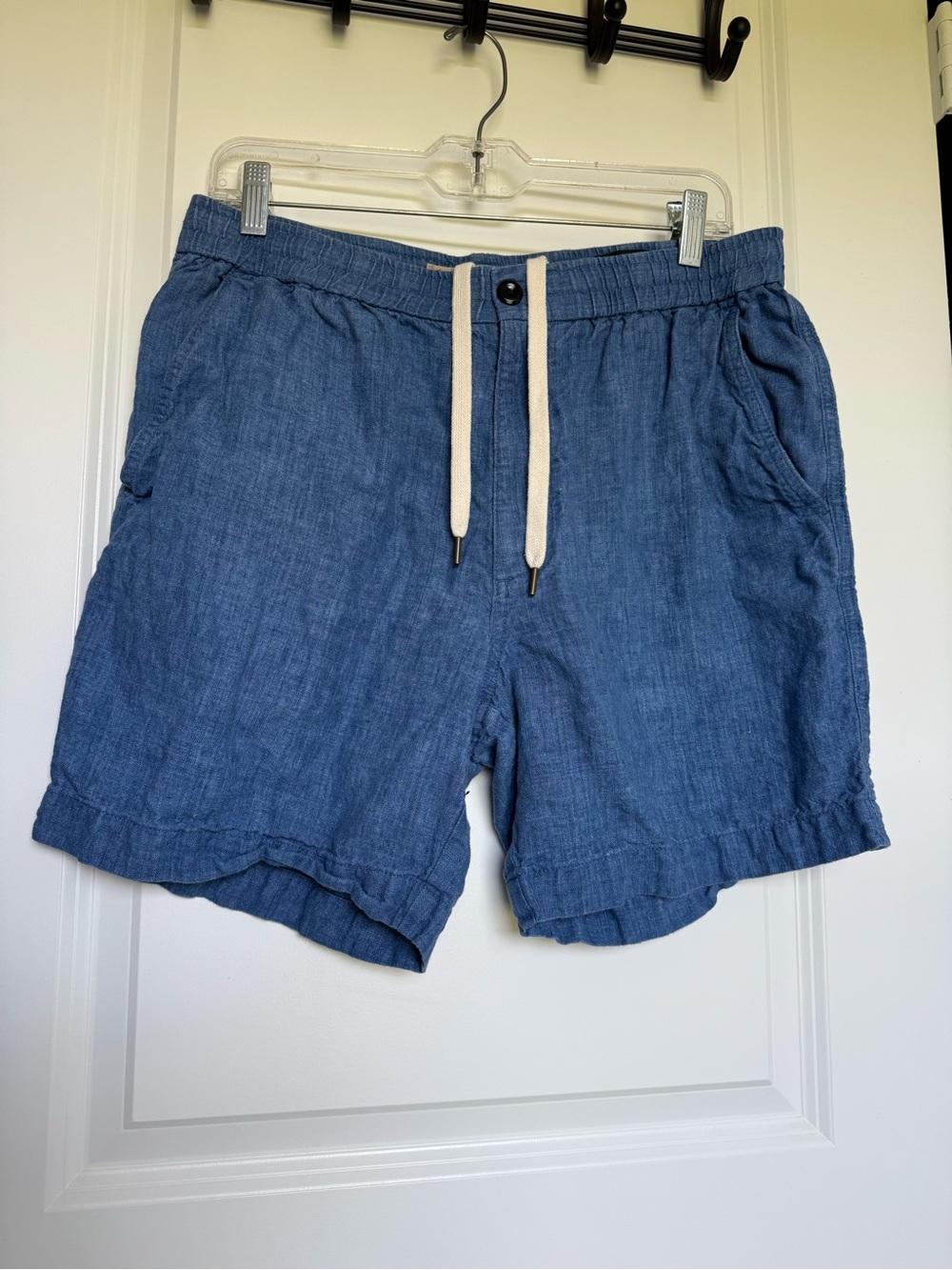 Banana Republic Linen Blue Flat Front Casual Shorts Cruise Summer Breathable Air - Picture 3 of 11